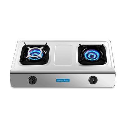 迅达燃气灶DS108燃气灶台式双灶不锈钢家用灶天然气灶大火力炉