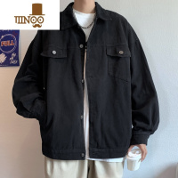 YANXU港风牛仔外套男潮牌ins百搭高街上衣美式复古宽松工装夹克