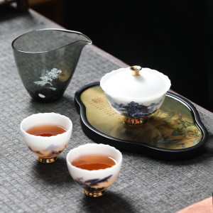 MULTIPOTENT整套功夫茶具套装黄旭东大师作品冰晶玉(高山流水)冰月小套组
