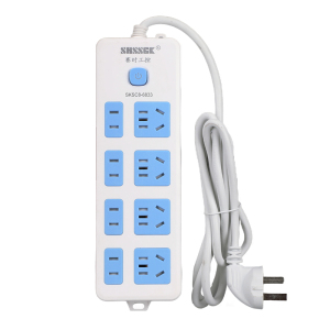 赛时工控SHSSGK SKSC8-6833四位5孔四位2孔 1.8米移动式排插(单位:个)蓝白