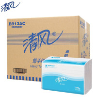 清风擦手纸B913AC 抽取式干手纸抽纸 1层 200抽*20包 单位/箱
