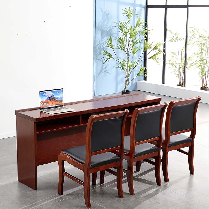 山威会议条桌油漆贴木皮礼堂长桌报告厅组合桌培训桌课桌含椅1.8米常规