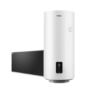 海尔(Haier)太阳能热水器家用阳台壁挂式平板100升大容量自动补水光电两用 高效集热WIFI互联无电可加热