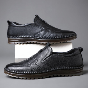 春秋新款头层牛皮男鞋软底软面中老年休闲鞋真皮百搭皮鞋子