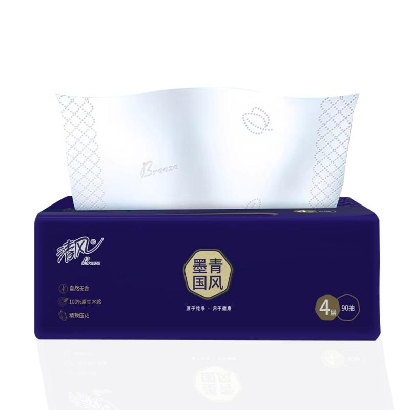 清风(Breeze) 4层90抽 4包提 AR40MJH 抽纸 4.00 包提 (计价单位:提) 蓝色