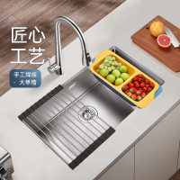 欧琳水槽手工槽单槽9103 不锈钢手工盆台下盆单槽洗菜盆 厨房手工水槽单槽套餐