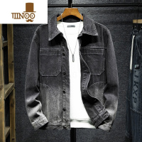 YANXU高端牛仔外套男士2023春季新款宽松休闲百搭帅气牛仔衣服男装夹克