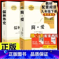 [人教版必读2册]九下简爱+儒林外史.送考试重点.人教社 [正版]儒林外史原着吴敬梓九年级下册必读课外书人民教育出版社初