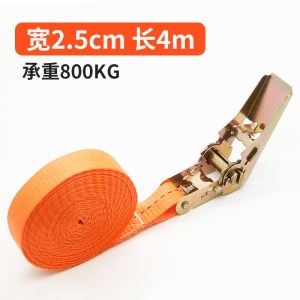 货物货车捆绑带棘轮拉紧器自锁紧绳器 长4米 宽2.5CM[含拉紧器+织带]