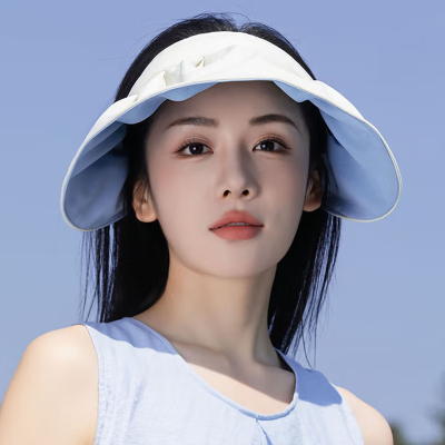回力UPF50+遮阳帽女夏季防紫外线空顶贝壳帽夏天遮阳百搭遮脸太阳帽子