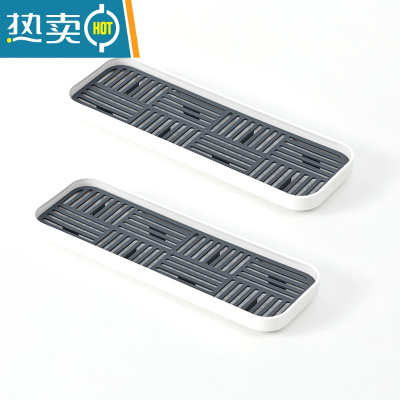 敬平大肥皂盒大号长方形沥水盒洗衣皂盒肥皂香皂置物架香皂盒沥水创意 新款小号深灰2个