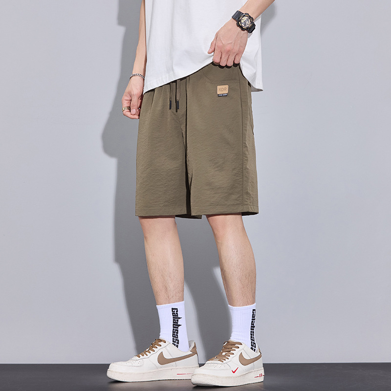 夏季薄款男士五分裤 冰丝速干休闲裤 潮流百搭运动短裤青年5分裤