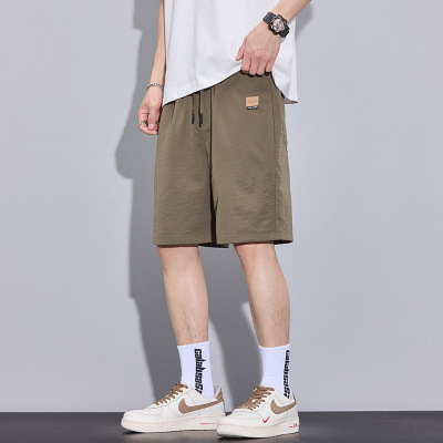 夏季薄款男士五分裤冰丝速干休闲裤潮流百搭运动短裤青年5分裤