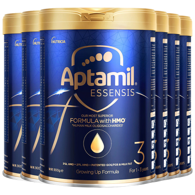 [6罐装]Aptamil香港原装进口爱他美奇迹蓝罐3段1-3岁HMO婴幼儿配方奶粉900g