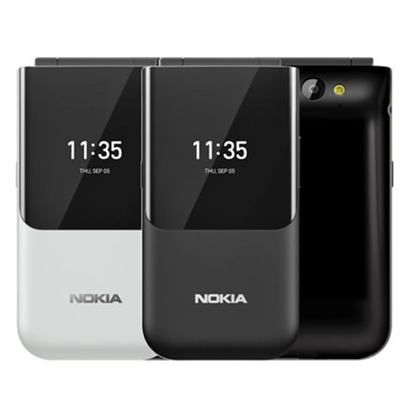 诺基亚2720 4G全网通翻盖按键迷你老年手机学生老人机 灰色和红色 拍下颜色备注