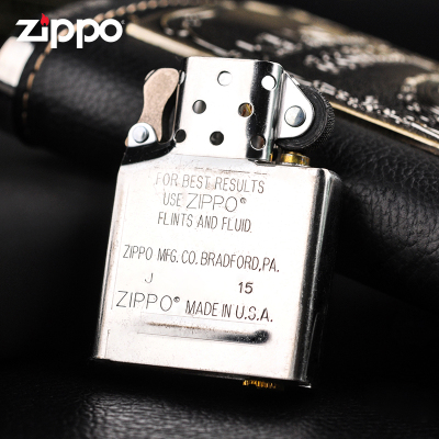 正版ZIPPO打火机内胆机芯金银色常规机通用zipoo原装正品芝宝配件