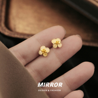 925纯银花朵耳钉女耳环耳饰轻奢小众设计时尚潮流个性新款送女朋友老婆情人节七夕生日礼物