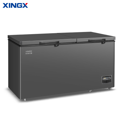 星星(XINGX)BCD-406GCT 406升冰柜家用商用双温双箱大冷冻小冷藏冷柜卧式冰箱大容量节能减霜保鲜柜冷冻柜