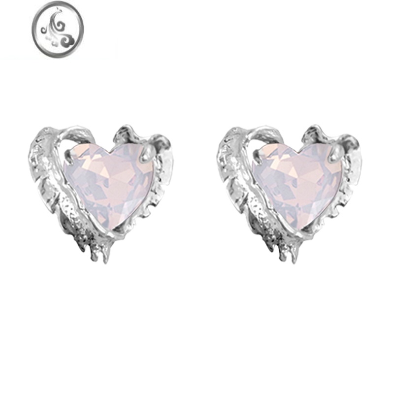 JiMiMASW简约爱心耳钉项链通勤气质耳环