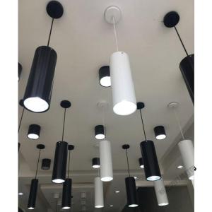 苏宁放心购 led圆柱形明装筒灯吊线加长筒创意个性免开孔cob20W餐厅圆吊射灯