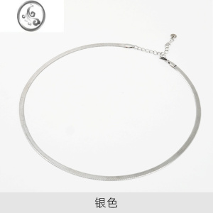 JiMi蛇骨链项链男潮轻奢小众设计感链子细男生高级链钛钢女酷潮冷淡风 1条