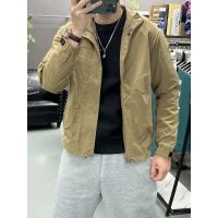 新款时尚帅气简约立领夹克男士春秋季宽松潮流休闲青年外套男