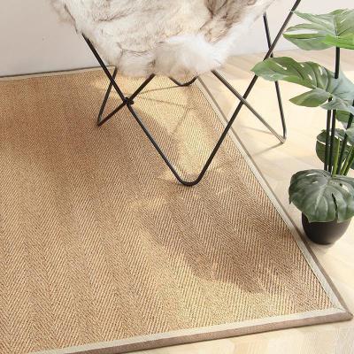 美帮汇北欧简约剑麻地毯现代客厅茶几家用地垫卧室餐厅地毯定制