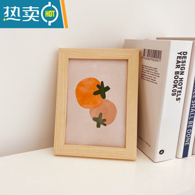 敬平ins风万事胜意小相框画 暖心文字摆台画卧室桌面装饰摆件学生礼物 7-74 7寸复合实木原木色框+油画布画芯