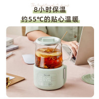 小熊(Bear)玻璃养生壶迷你养生杯办公室桌面家用加热杯垫 恒温壶小型分体式炖煮杯煮茶壶玻璃花茶壶