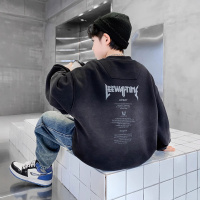 儿童装男童冬装加绒卫衣新款中大童冬季加厚上衣一体绒秋冬款