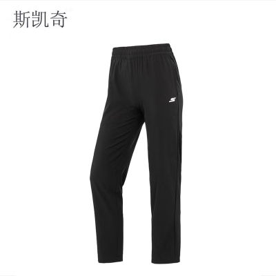 斯凯奇 女夏直筒梭织长裤 P224W160-03K8XL 条