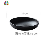 水煮鱼大碗黑色陶瓷汤盘酒店商用黑色盘子磨砂香锅冒菜盆日式圆碗 FENGHOU 12寸釉下彩A款