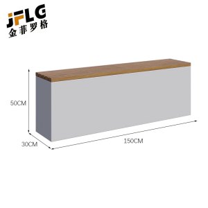 金菲罗格户外花箱铁艺花架组合 150x30x50cm坐凳款