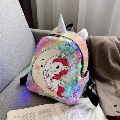 NEWLAKE新款小背包时尚公主可爱亮片儿童包小学生旅游双肩包幼儿园书包潮旅行包