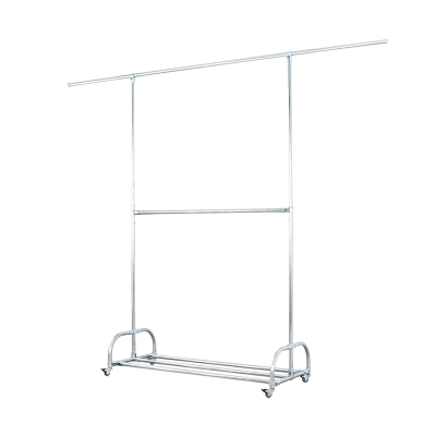 翌嘉YJ-E5-304 304不锈钢晾衣架移动伸缩有鞋架晒衣架 可升降高度款 1200*520*1200-2000