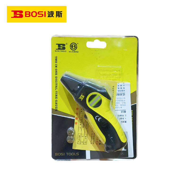 波斯(BOSI) 荧光系列2合1轮胎胎压计 0.5PSI 个
