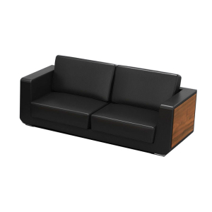 豫亨 办公家具三人位办公沙发办公室沙发现代简约会客接待商务皮艺洽谈沙发茶几组合