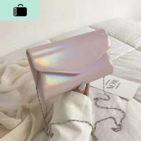 斜挎包女2020新款洋气质感小包创意变色chic单肩链条包镭射果冻包NEW LAKE女斜挎包