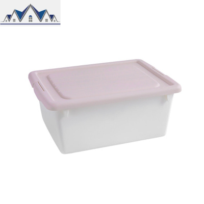 加厚储物箱塑料玩具收纳箱桌面零食整理箱子大号收纳盒有盖 三维工匠