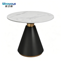 吾卫世 黑白色圆茶几 直径80cm 个