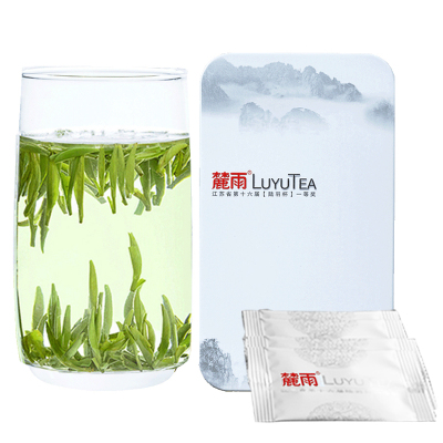 2021新茶上市雀舌明前麓雨金坛雀舌绿茶嫩芽毛尖高山春茶翠竹翠芽江苏常州特产茅山长青茶叶散装罐装100g