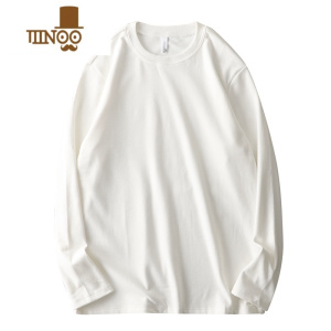 YANXU美式350g双面德绒打底衫男冬季加厚保暖衣秋衣纯色长袖t恤男