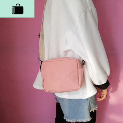 夏日新款韩国ins简约百搭宽肩带港风复古chic斜挎迷你单肩包女包NEW LAKE女士单肩包