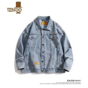 YANXU新款夹克牛仔外套男韩版潮流潮牌百搭宽松工装日系男秋装上衣