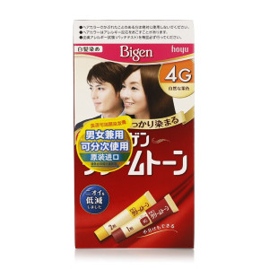 Bigen日本进口美源可瑞慕染发剂纯Bigen植物女自己在家染膏2023流行色 4G自然栗色