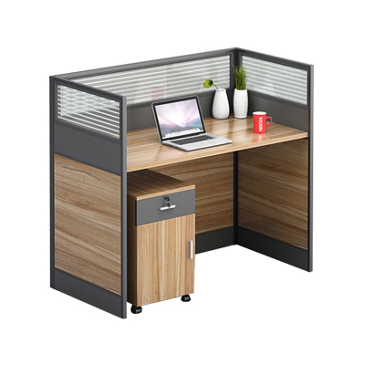 慧采云 办公家具职员桌屏风办公桌现代简约办公桌员工位一字型单人位财务桌电脑桌