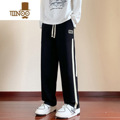 YANXU15岁帅气男孩休闲运动长裤子青少年初中学生大童2023款卫裤潮