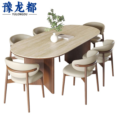 豫龙都 餐桌+六椅 1.8米 套