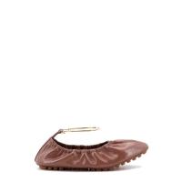 芬迪(FENDI)小牛皮女款休闲芭蕾平底鞋JASPER拼色舒适百搭户外通