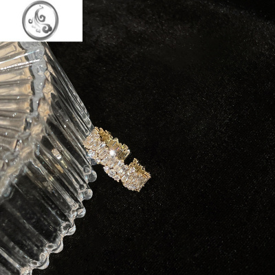 JiMi时尚开口锆石戒指女2022年新款潮小众设计感高级食指戒冷淡风指环